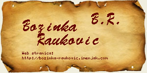 Božinka Rauković vizit kartica